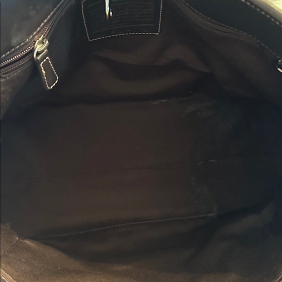 COACH #7721 leather and wool satchel - Picture 7 of 8